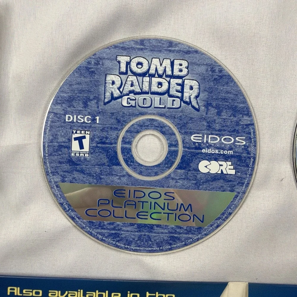Tomb Raider Gold:Platinum Collection (PC, 1998) Bonus 4‎ New Levels, With Box
